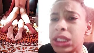 The girl took a ring, and the dick jumped out of her ass