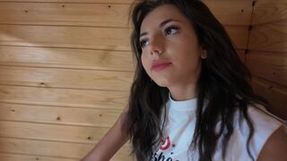 A beautiful Turkish girl is ready to get intimate in a steamy sauna scene