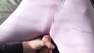 I rub my pussy with my thumb and finger, creating a wet mess