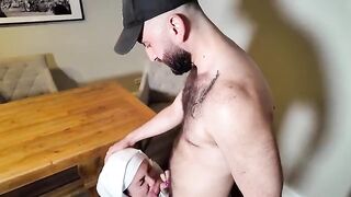 A super cute girl has sex with two muscular men in this hot video