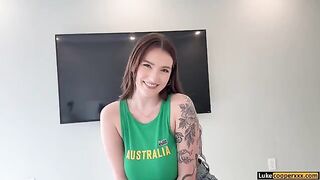 A cloth hinders when you really want to touch her, but Aussie babe doesn’t mind