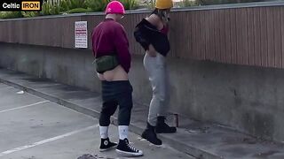 Babe gets a creampie after being fucked outdoors without protection