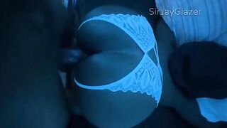 Ebony couple enjoys hardcore doggystyle sex, he took her by the hips