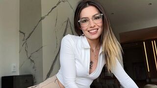 A girl is trying to squeeze some tits from her strict teacher - Chanel Camryn style