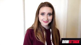 The cute girl Laney Grey fucks with a big dick in POV