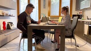 Italian consultant gets seduced by client and fucked in her office