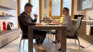Italian consultant gets seduced by client and fucked in her office
