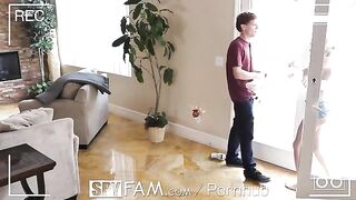 Step sister caught sneaking into room for sex in HD