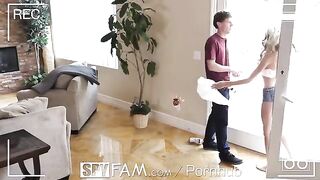 Step sister caught sneaking into room for sex in HD
