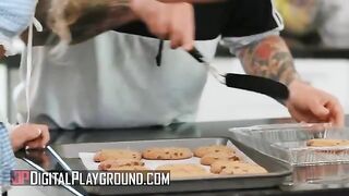 Petite Khloe Kapri Bakes Cookies In A Booty Revealing Apron & Small Hands Is Turned On