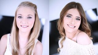 Hannah Hays and Ariel McGwire in a blowjob POV scene