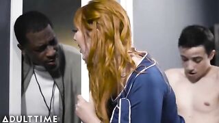 Lauren Phillips' husband nearly catches her in a steamy classroom encounter with a student